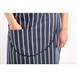 Whites halterschort blauw-wit gestreept met zak