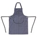 Whites halterschort blauw-wit gestreept met zak