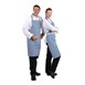 Whites halterschort blauw-wit geblokt