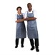 Whites waterdicht schort blauw-wit gestreept
