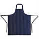 Whites halterschort blauw-wit gestreept extra lang