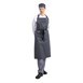 Whites halterschort blauw-wit gestreept extra lang