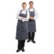 Whites halterschort blauw-wit gestreept extra lang