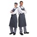 Whites halterschort blauw-wit gestreept extra lang