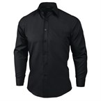 Uniform Works unisex overhemd lange mouw zwart
