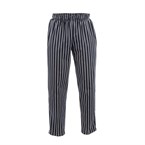 Chef Works Designer Baggy uniseks koksbroek zwart-wit gestreept