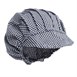 Whites polykatoen koksmuts met klep blauw-wit geruit