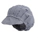 Whites polykatoen koksmuts met klep blauw-wit geruit