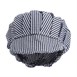 Whites polykatoen koksmuts met klep blauw-wit geruit