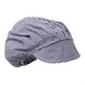Whites polykatoen koksmuts met klep blauw-wit geruit