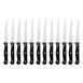 Olympia steakmessen zwart heft 21,5cm (12 stuks)
