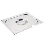 Vogue RVS deksel met lepeluitsparing GN 1/2