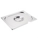 Vogue RVS deksel met lepeluitsparing GN 1/2