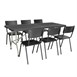 Bolero klaptafel zwart 183cm