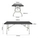 Bolero klaptafel zwart 183cm