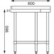 Vogue RVS werktafel hoekelement 60cm