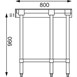 Vogue RVS werktafel hoekelement 60cm