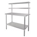 Vogue RVS werktafel met wandplanken 180cm