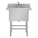 Vogue diepe RVS spoelbak 77x60cm