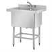 Vogue diepe RVS spoelbak 77x60cm