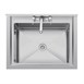 Vogue diepe RVS spoelbak 77x60cm