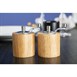 Olympia peper- en zoutmolen set licht hout 8,5cm