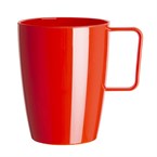 Olympia Kristallon polycarbonaat bekers met oor rood (12 stuks)