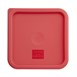 Hygiplas vierkant deksel rood medium