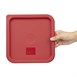 Hygiplas vierkant deksel rood medium