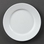 Olympia Whiteware witte borden met brede rand 202mm (12 stuks)