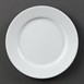 Olympia Whiteware witte borden met brede rand 202mm (12 stuks)