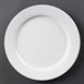 Olympia Whiteware witte borden met brede rand 28cm (6 stuks)