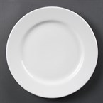 Olympia Whiteware borden met brede rand 31cm (6 stuks)
