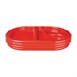 Olympia Kristallon Voedselschalen Klein Polycarbonaat Compartiment Rood 322mm