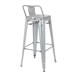 Bolero Bistro Hoge Kruk Van Staal Met Rugleuning (4 Stuks)
