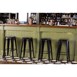 Bolero Bistro gegalvaniseerd stalen barkruk zwart (4 stuks)