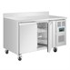 Polar U-serie 2-deurs koelwerkbank met achteropstand 282L