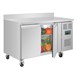 Polar U-serie 2-deurs koelwerkbank met achteropstand 282L