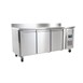 Polar U-serie 3-deurs koelwerkbank met achteropstand 417L