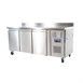 Polar U-serie 3-deurs koelwerkbank met achteropstand 417L