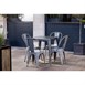 Bolero Bistro vierkante tafel grijs 66cm