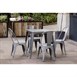 Bolero Bistro vierkante tafel grijs 66cm