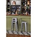 Bolero Bistro stalen barkruk grijs (4 stuks)