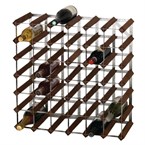Wijnrek donker hout 42 flessen