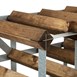 Wijnrek donker hout 42 flessen