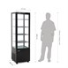Polar C-serie koelvitrine met gebogen glasdeur 235L zwart