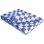 Vogue theedoek blauw geblokt 66cm