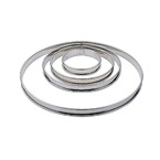 Matfer Bourgeat platte RVS taartring glad 24cm