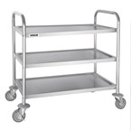 Vogue RVS serveerwagen met 3 bladen - medium