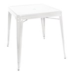 Bolero Bistro Vierkante Stalen Tafel Wit 668 mm (Enkel)